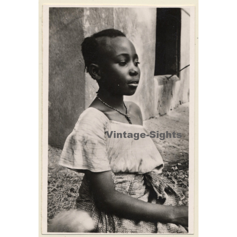 Niamey / Niger: Type De Jeune Fille Indigène / Hairstyle - Ethnic (Vintage RPPC ~1940s/1950s)
