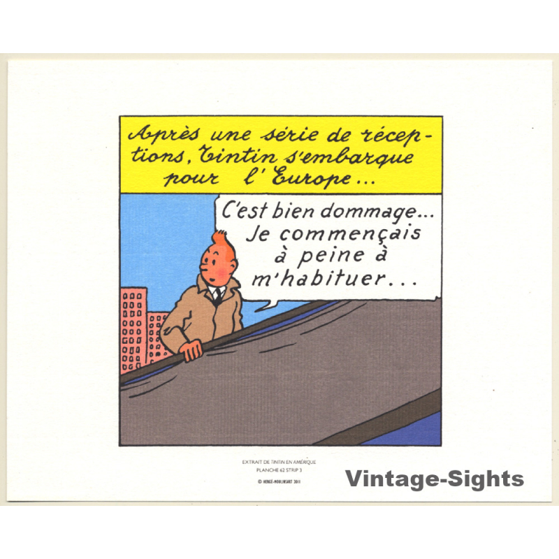 Tintin En Amérique *1 (Lithography Hergé Moulinsart 2011) Tintin En Amérique *1 (Lithography Hergé Moulinsart 2011)