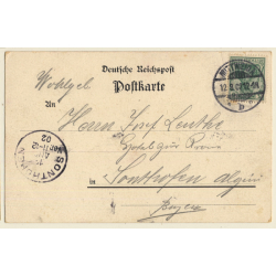 Gruss Aus Reichenbach / Eisenbahnbrücke (Vintage Litho PC 1902)