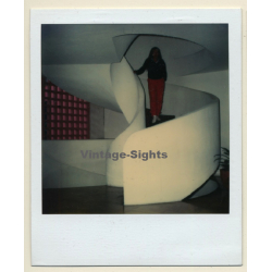 Photo Art: Futuristic Spiral Staircase (Vintage Polaroid SX-70 1980s)