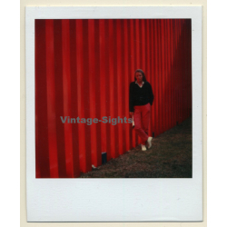 Photo Art: Red Wall (Vintage Polaroid SX-70 1980s)