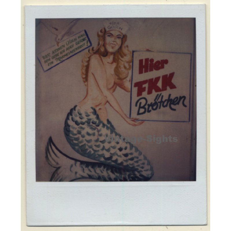 Sylt: Fisch Gosh - FKK Brötchen (Vintage Polaroid SX-70 1980s)
