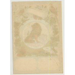 Lion & Birds (Vintage Chromo Litho Label ~1910/1920s)