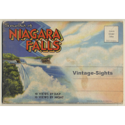 USA: Souvenir Of Niagara Falls (Vintage Leporello PC ~1940s)