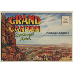 USA: Grand Canyon National Park (Vintage Leporello PC ~1940s)