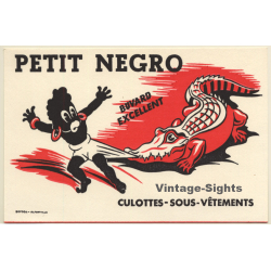 Buvard: Petit Negro / Culottes Sous Vêtements*2  (Vintage Advertising Blotter ~1930s)