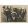 Beverlo / Belgium: Soldiers Drinking Beer In Café / WW1 (Vintage RPPC ~1910s)