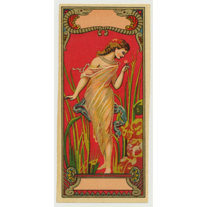 Art Nouveau Nymph (Vintage Chromo Litho Label ~1910/1920s)