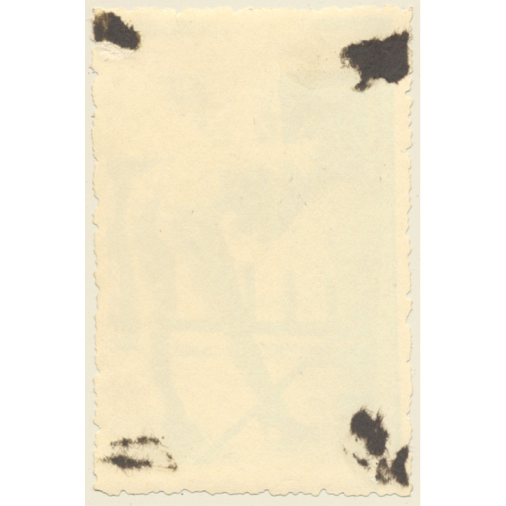 Rear View: Cheeky Semi Nude Bends Over / Bare Butt (2nd Gen. Photo 1960s)