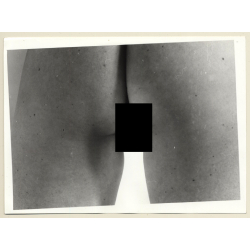 Artistic Nude Study: Slim Womans' Butt (Vintage Photo France B/W ~1980s)