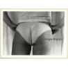 Erotic Study: Rear View Of Woman In White Panties (Vintage Photo France B/W ~1980s)