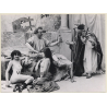 Photo Reconstitution: Bordel Scene In The Early 1900s / Roman Tradition (Press Reprint Photo)