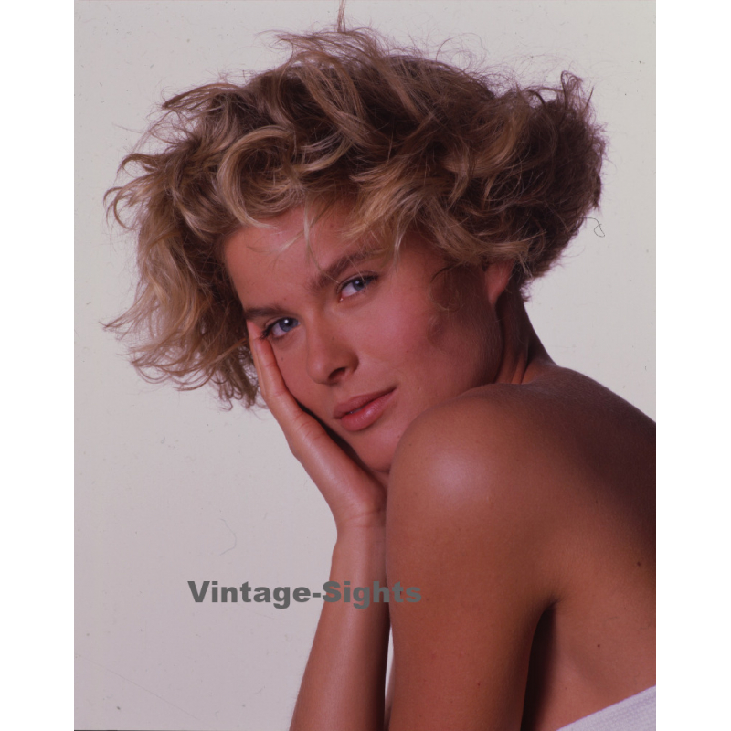 Blonde Female Fashion Portraits / Make-Up - Hairstyle (120 Diapositives WOLFGANG KLEIN 1980s)
