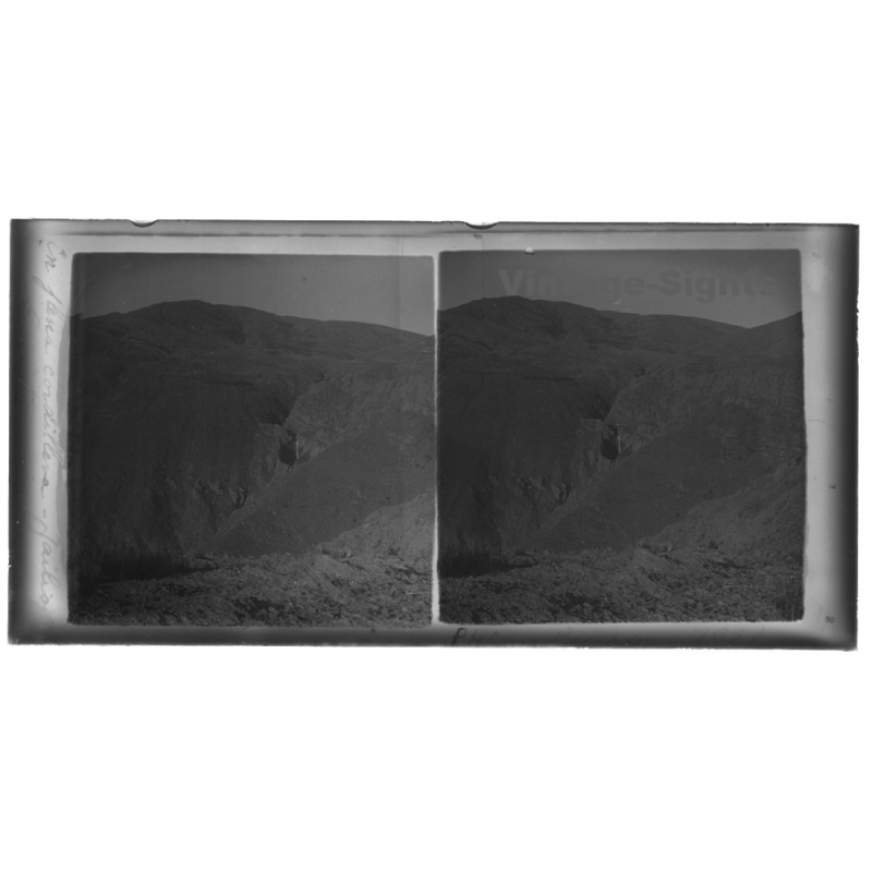 Cinti / Bolivia: En Plena Cordillera / Andes Mountains (Vintage Stereo Glass Plate 1921)