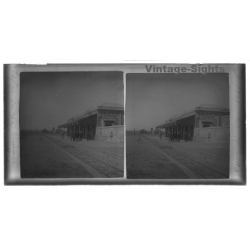 Argentina: Estacion La Quiaca / Railroad Station (Vintage Stereo Glass Plate 1921)