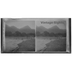 Cinti / Bolivia: Puente De Los Sustos Sobre El Rio Grande (Vintage Stereo Glass Plate...