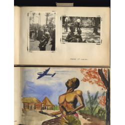 Congo Belge: 97 Photos + Drawings / Ethnic - Tribal - Risqué  (2 Vintage Albums ~1930s/1940s)