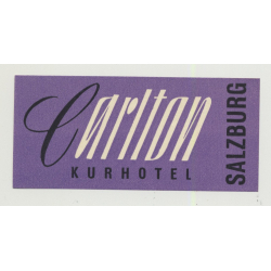 Carlton Kurhotel - Salzburg / Austria (Vintage Luggage Label)