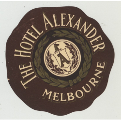 The Hotel Alexander - Melbourne / Australia (Vintage Luggage Label)