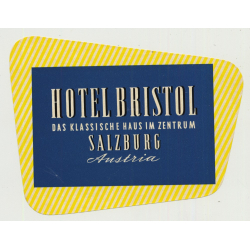 Hotel Bristol - Salzburg / Austria (Vintage Luggage Label)