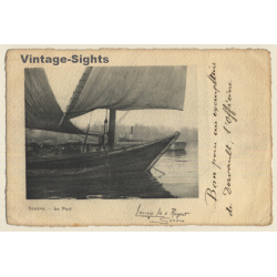 Genève: Le Port / Sailing Ship (Vintage PC Lacroix Fils & Rogeat 1900s)
