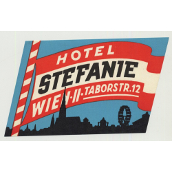 Hotel Stefanie - Vienna (Wien) / Austria (Vintage Luggage Label)