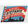 Hotel Stefanie - Vienna (Wien) / Austria (Vintage Luggage Label)