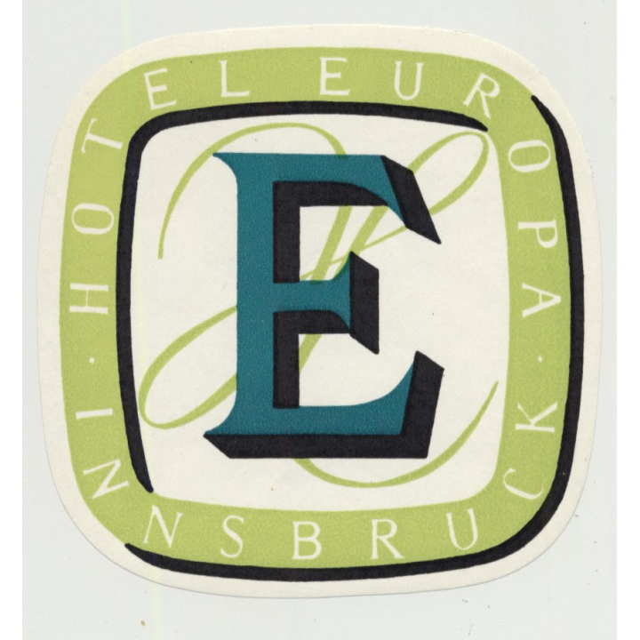 Hotel Europa - Innsbruck / Austria (Vintage Luggage Label)