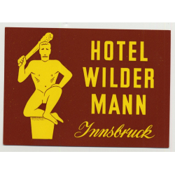 Hotel Wilder Mann - Innsbruck / Austria (Vintage Luggage Label)