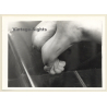 Artistic Erotic Study: Female Feet & Toes On Plexiglass*1 (Vintage Photo France B/W ~1980s)