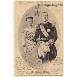 Wilhelmina & Prince Hendrik / Het Koninklijk Echtpaar (Vintage PC 1901)