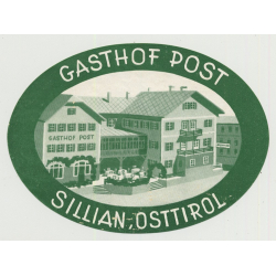Gasthof Post - Sillian, Osttirol / Austria (Vintage Luggage Label)