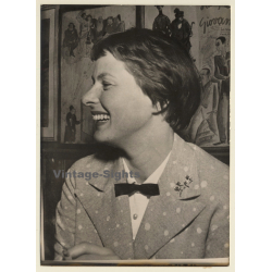 Ingrid Bergman A Milan (Vintage Press Photo 1954)
