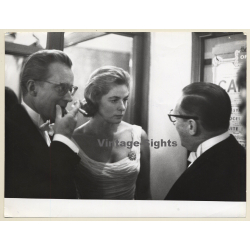 Milan: Ingrid Bergman, Rene Floriot & Lars Schmidt (Vintage Press Photo 1959)