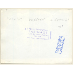 Milan: Ingrid Bergman, Rene Floriot & Lars Schmidt (Vintage Press Photo 1959)