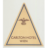 Carlton Hotel - Wien (Vienna) / Austria (Vintage Luggage Label)