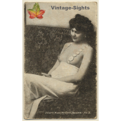 I Can't Make My Eyes Behave No.2 / Nude - Boudoir - Risqué (Vintage PC ~1910s/1920s)