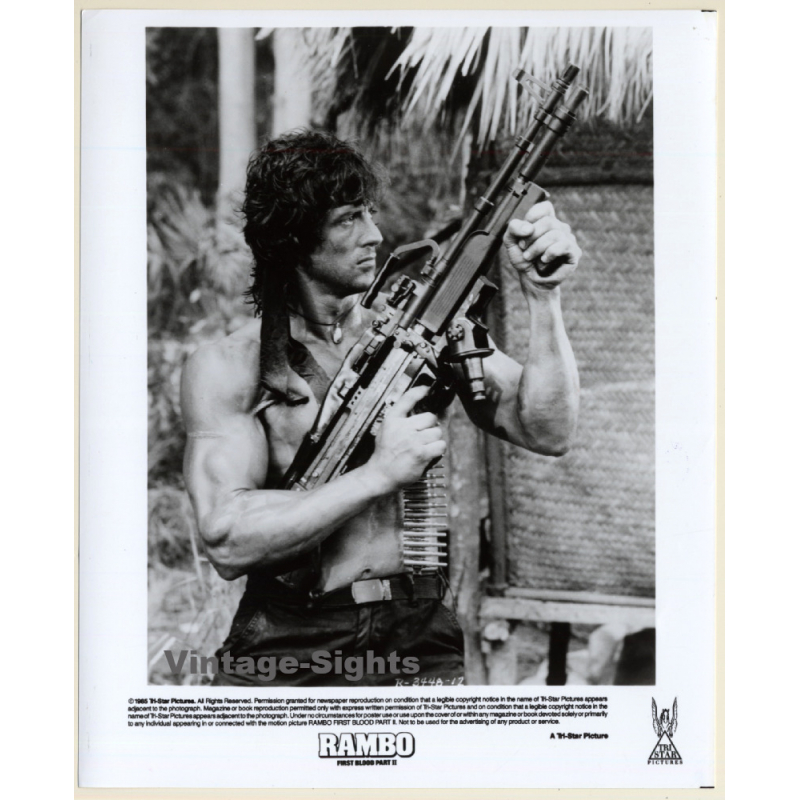 Sylvester Stallone: Rambo - First Blood Part II / Movie Still (Vintage Photo 1985)