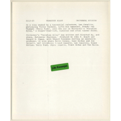 Lee Canalito & Terry Funk: Paradise Alley / Movie Still - Wrestling (Vintage Photo 1978)