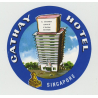 Cathay Hotel - SIngapore (Vintage Luggage Label)