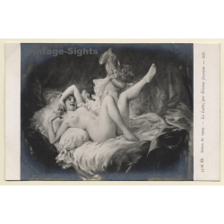Étienne Joannon: La Lutte / Salon De 1909 - Nude (Vintage RPPC)