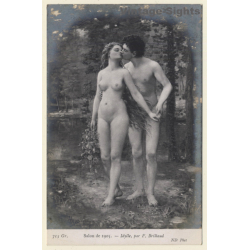 F. Brillaud: Idylle / Salon De 1905 - Nude Couple (Vintage RPPC)
