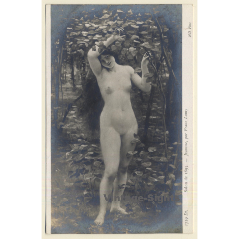 Franc Lamy: Jeunesse / Salon De 1895 - Nude Standing (Vintage RPPC)