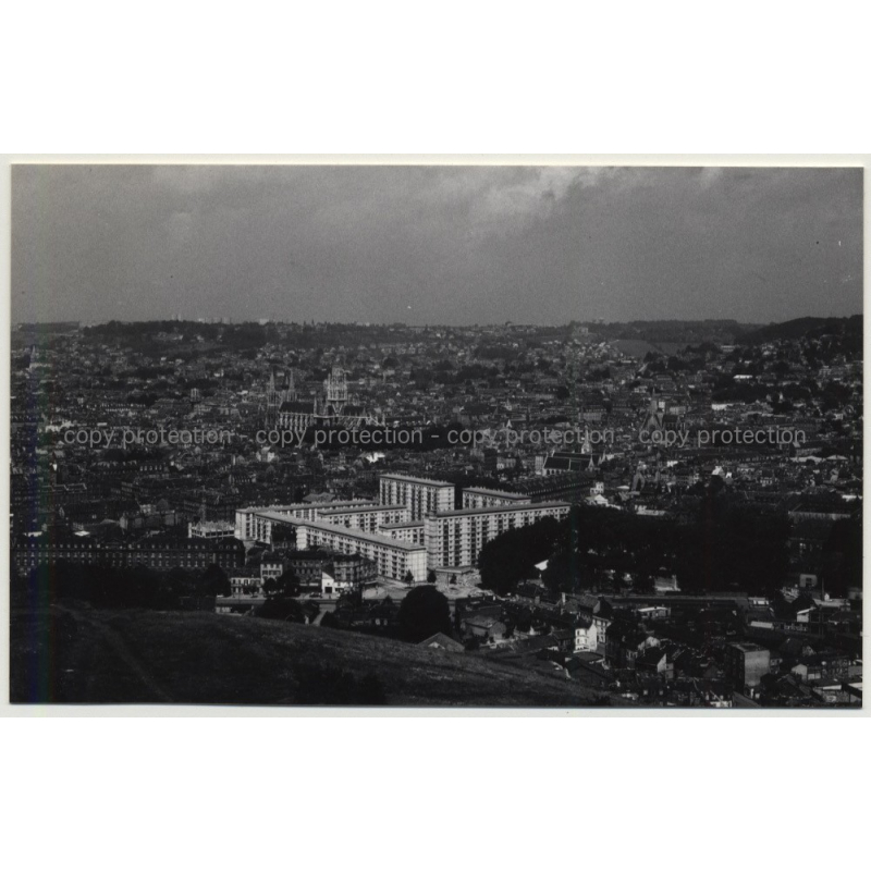 76000 Rouen: VIew Over Town (Vintage Photo France B/W 1963)