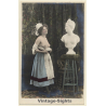 A.S: Maid Cleans Bust And Flashes Boobs / Boudoir - Belle Epoque (Vintage Set Of 5 RPPC 1900s)