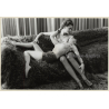 Topless Lesbian Couple On Flokati Couch / Boobs (Vintage Photo Master 1970s)