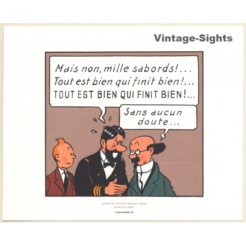 Tintin: Extrait De Le Trésor De Rackham Le Rouge *3 (Lithography Hergé Moulinsart 2010)