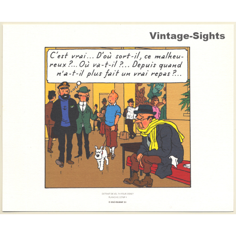 Tintin: Extrait De Vol 714 Pour Sydney *1 (Lithography Hergé Moulinsart 2011)