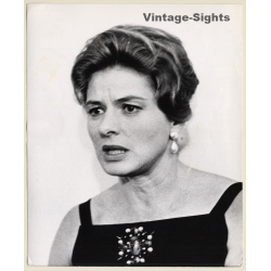 Ingrid Bergman With Horrified Expression (Vintage Press Photo ~1960s)