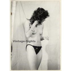 Slim Semi Nude Standing / Black Panties (Vintage Photo GDR ~ 1980s)